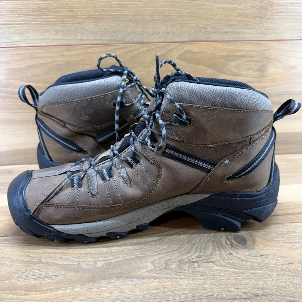 Keen Targhee II Mid Hiking Boot Mens 13 Brown Waterproof Leather Soft Toe Casual